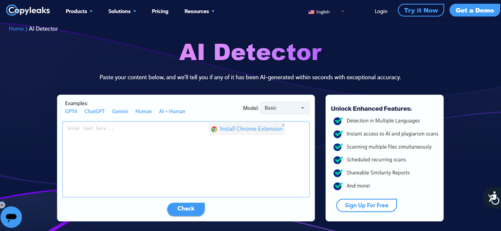copyleaks ai detector